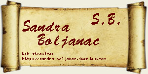 Sandra Boljanac vizit kartica